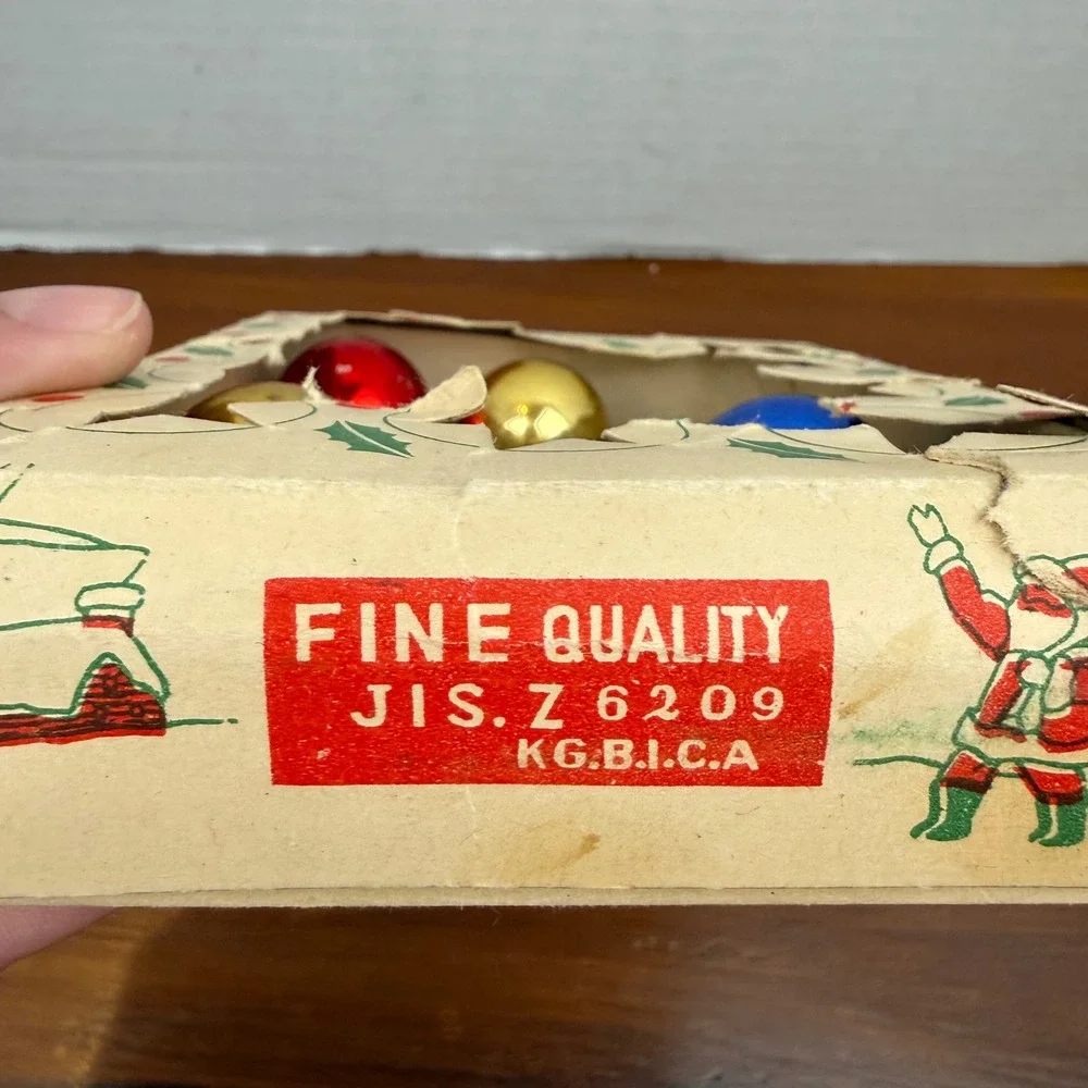 Vintage Glass Christmas Tree Ornaments Lot Commodore Japan Mixed Colors 3 Boxes